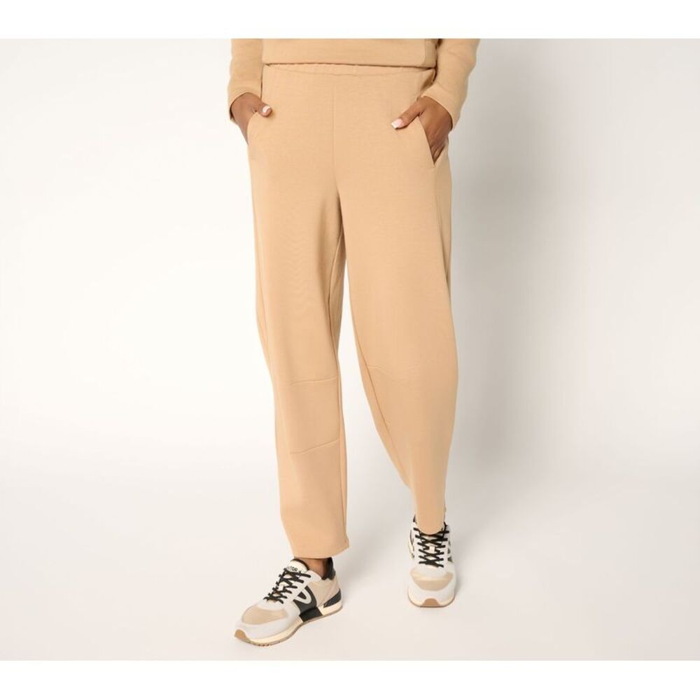 SUNNYLiFE Women's Petite Pants PS Scuba Knit Ankle Brown